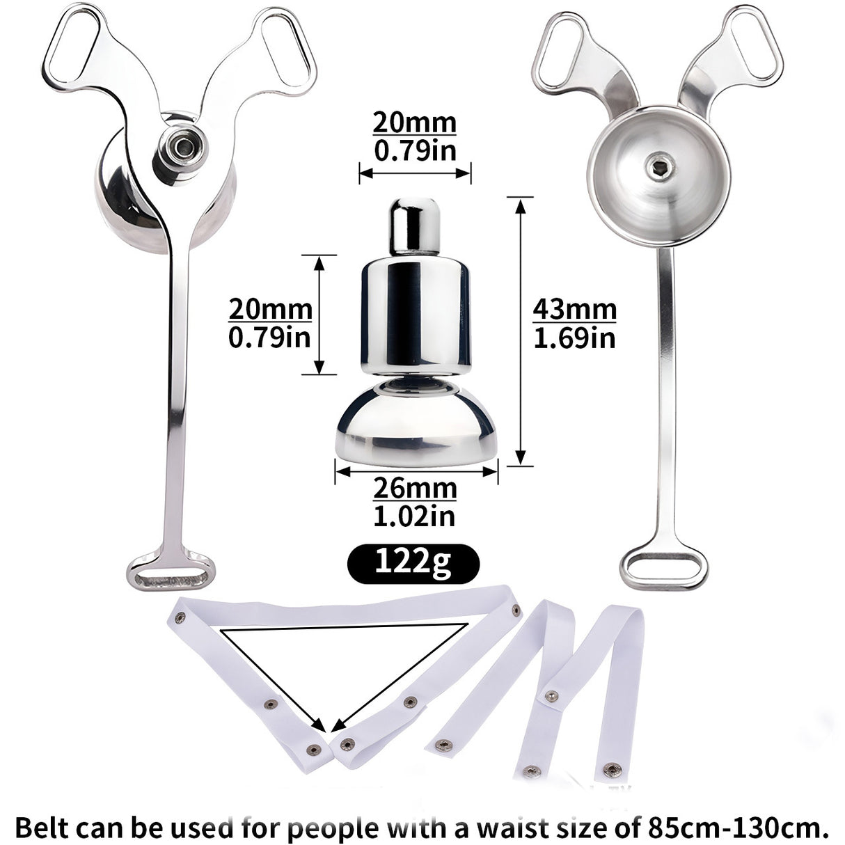 FRRK Sissy Elastic Belt Metal Vagina Clip Restraints Chastity Devices