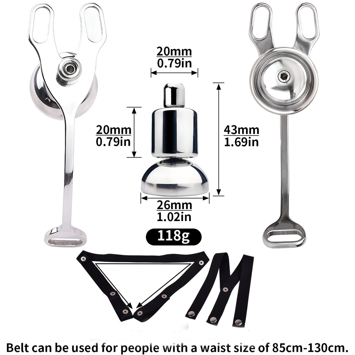 FRRK Sissy Elastic Belt Metal Vagina Clip Restraints Chastity Devices