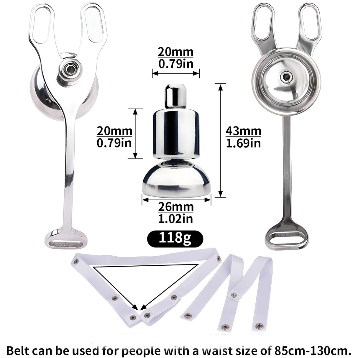 FRRK Sissy Elastic Belt Metal Vagina Clip Restraints Chastity Devices