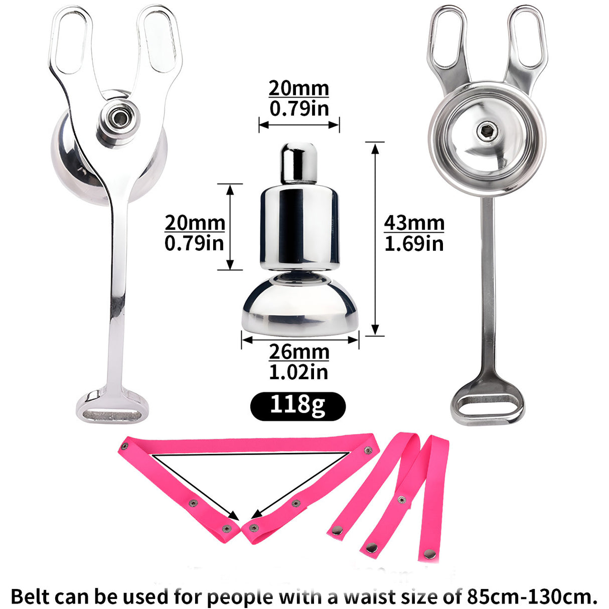 FRRK Sissy Elastic Belt Metal Vagina Clip Restraints Chastity Devices