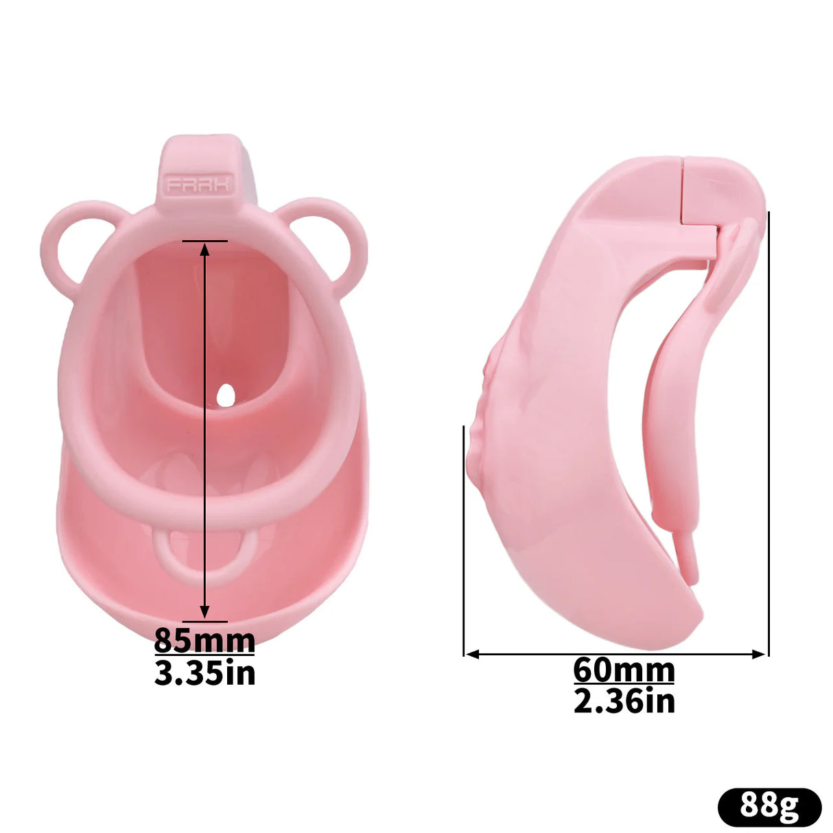 FRRK Sissy Pussy Chastity Cage With Wearable Butt Plug