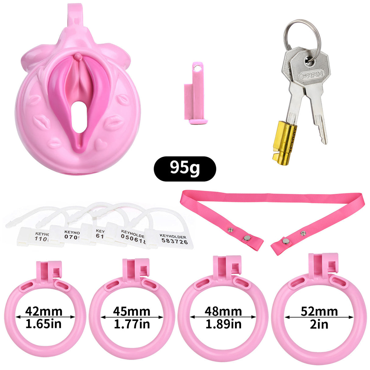 FRRK Resin Male Sissy Realistic Pussy Chastity Cage