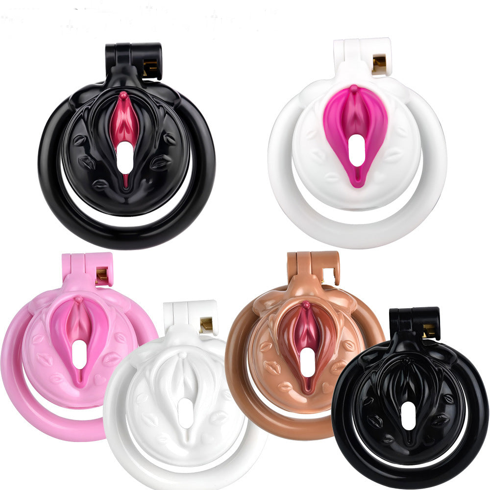 FRRK Resin Male Sissy Realistic Pussy Chastity Cage