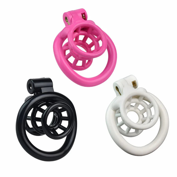 FRRK Sissy 3D Printed Negative Chastity Cage With 4 Rings