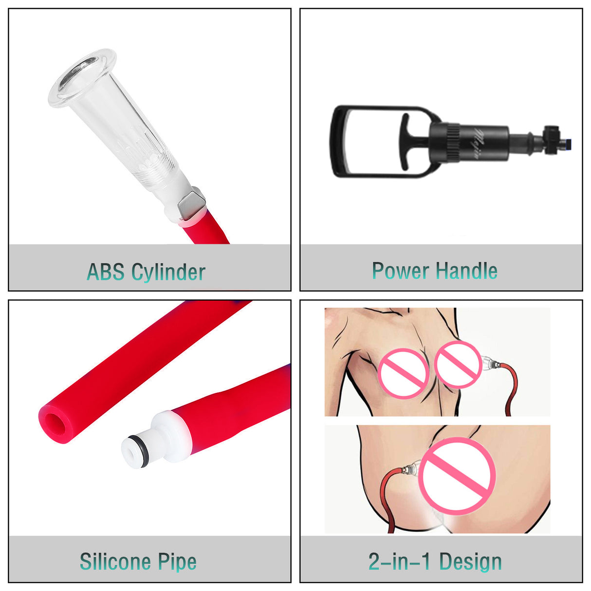 Fetish BDSM Nipple Sucker Vagina Sucker Manual Vacuum Pump