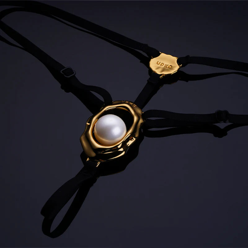 UPKO "Moist Eyes" G-string Clitoral Jewelry With Bead Stimulator