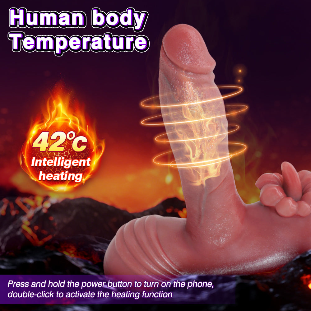 Realistic Ride On Dildo Heated Grinder Vibrator