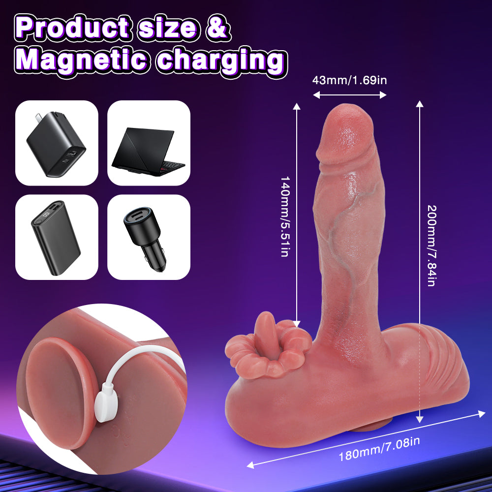Realistic Ride On Dildo Heated Grinder Vibrator