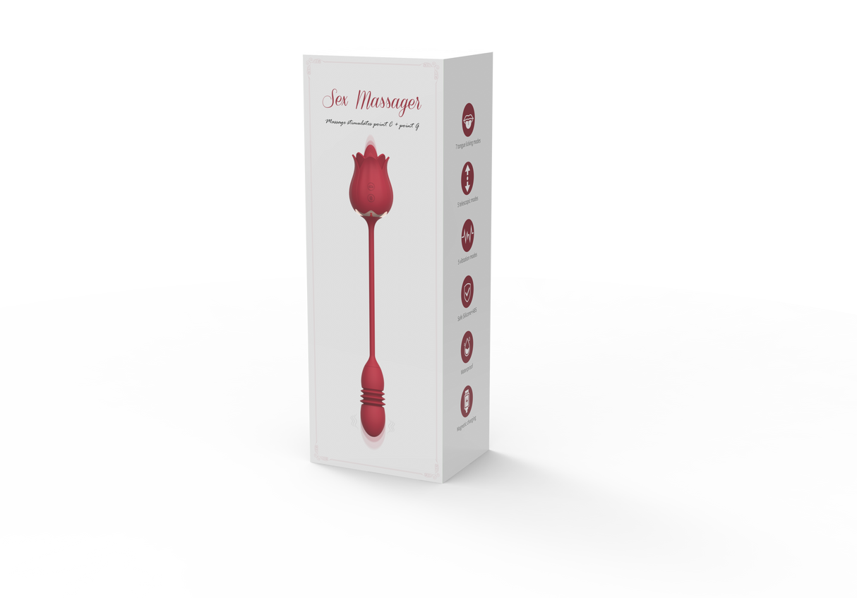 HGOD II Tongue licking stimulates point c vibration stimulates G point vibrator