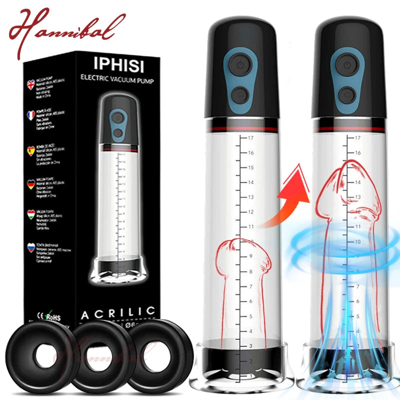 Hannibal Electric Penis Pump Masturbator Vacuum Pump Extender