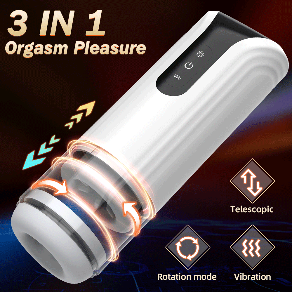 IVES Telescopic Rotation Masturbation Cup