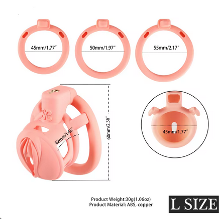 Lockink Pink Camouflage Chastity Cage