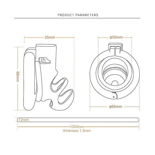 LOCKINK Sevanda Rhino Horn Chastity Cage Device