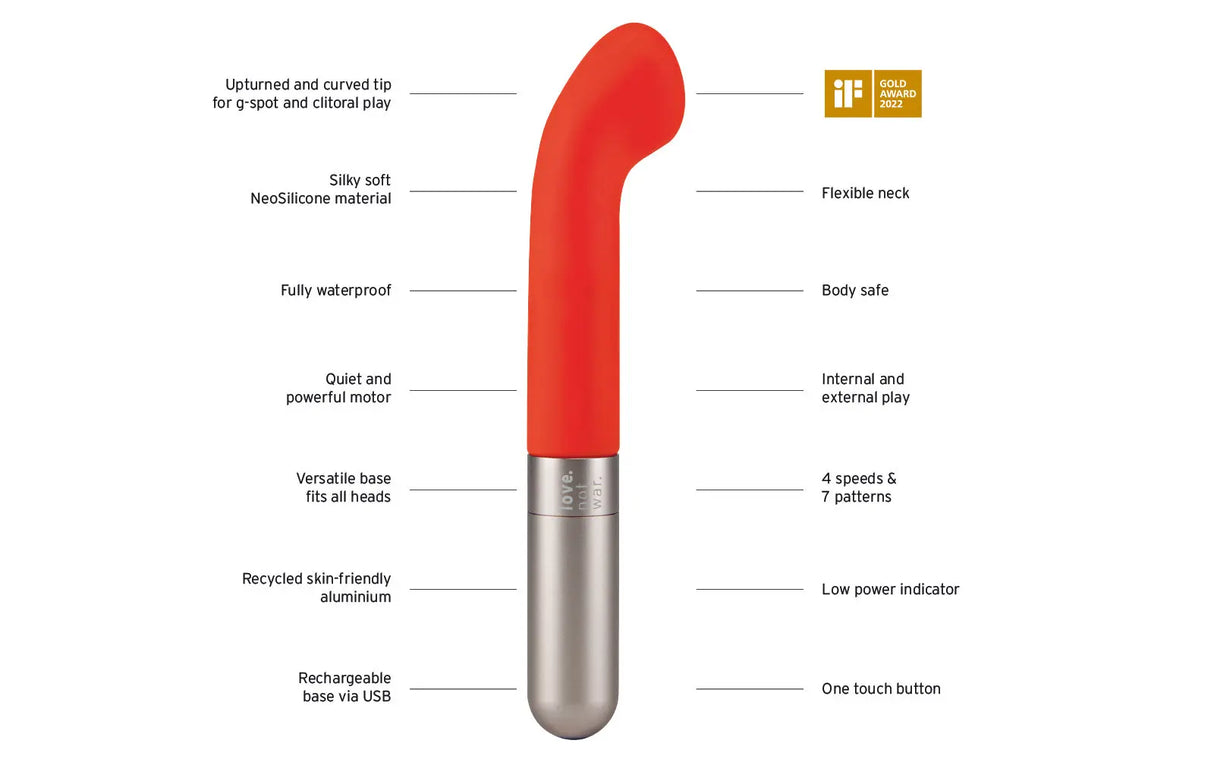 LNW Liebe Flexible and Firm G-Spot vibrator for Internal Stimulation
