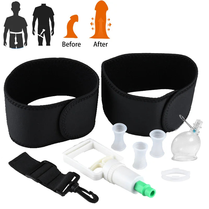 Male Penis Extender Enlarger With Vacuum Pumps Enhancement Cup