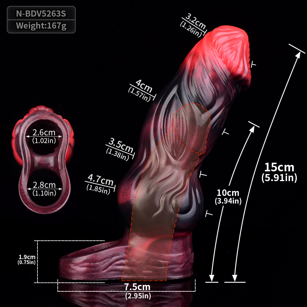 FAAK Multiple Sizes Vibrating CockRing Penis Sleeve with Remote control