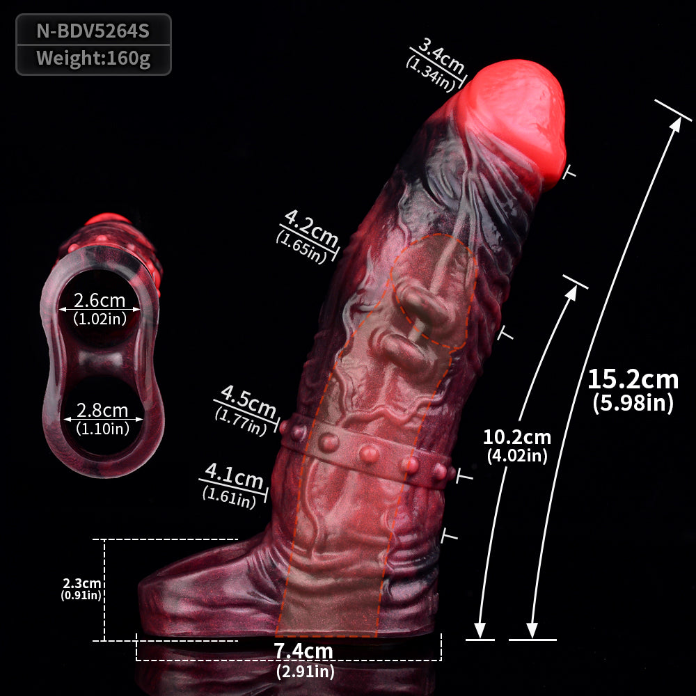 FAAK Multiple Sizes Vibrating CockRing Penis Sleeve with Remote control