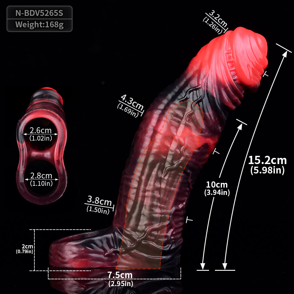 FAAK Multiple Sizes Vibrating CockRing Penis Sleeve with Remote control