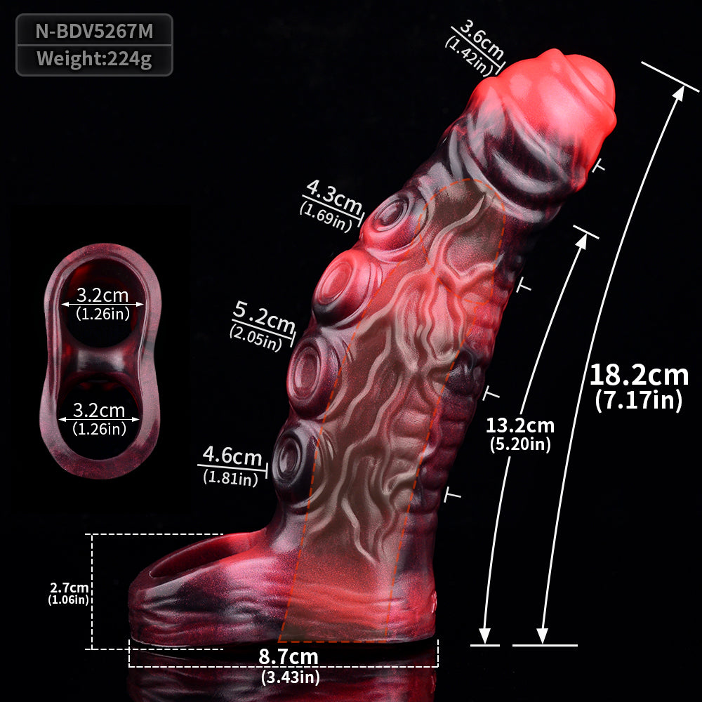 FAAK Multiple Sizes Vibrating CockRing Penis Sleeve with Remote control