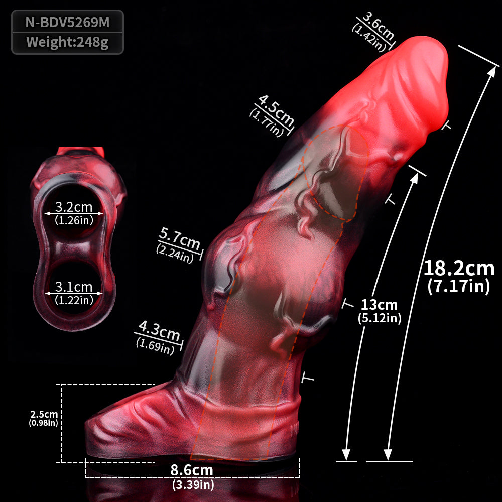 FAAK Multiple Sizes Vibrating CockRing Penis Sleeve with Remote control