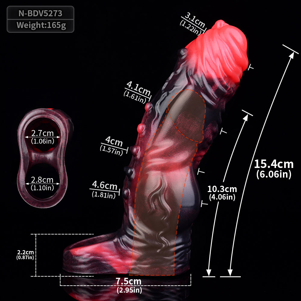 FAAK Multiple Sizes Vibrating CockRing Penis Sleeve with Remote control