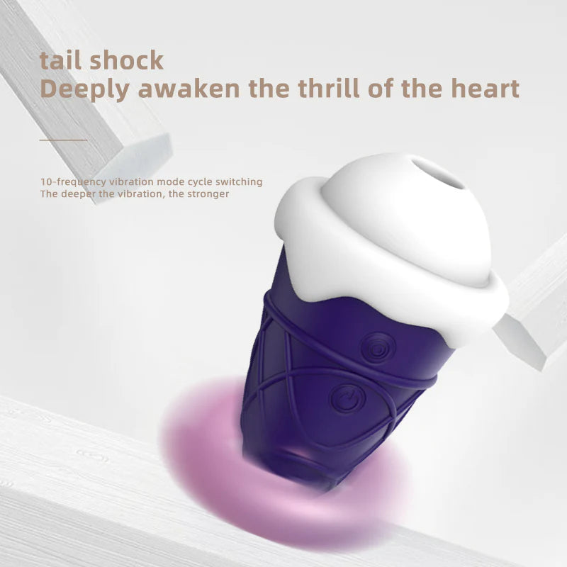 Namiya Ice Cream Cone 10-Frequency Suction Tongue Licking Vibrator