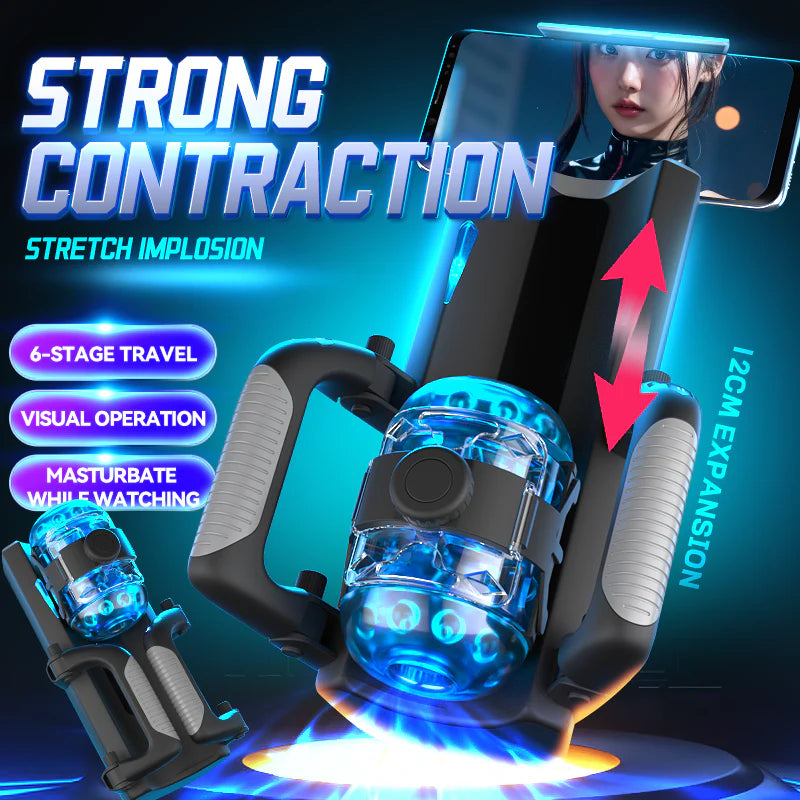 New Arrivals Masturbation cup Thrusting Cannon King Mini 6-Segment Fixed-point Telescopic Male Masturbator