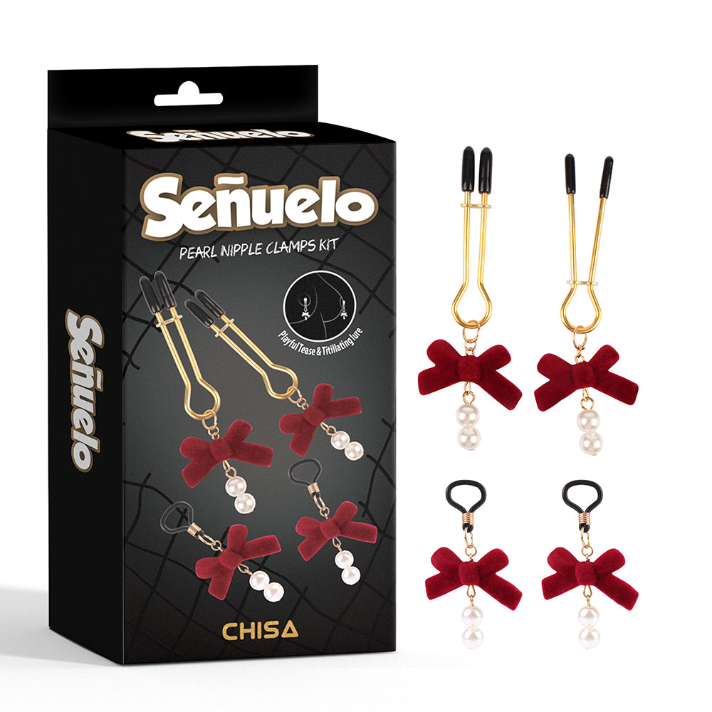 Senuelo Pearl Nipple Clamps Kit