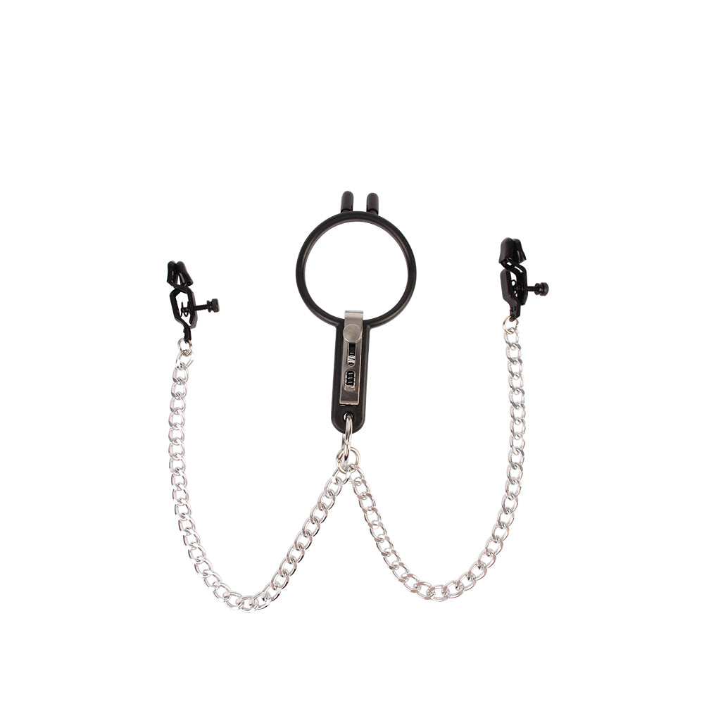 SINS Humiliate Mouth Spreader with Nipple Clamps