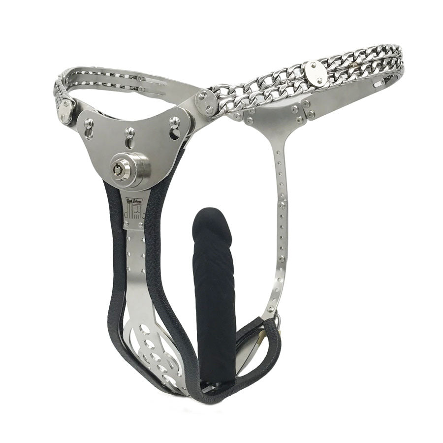 316 Stainless steel hollow female Chastity belt with vagina anal plug for women