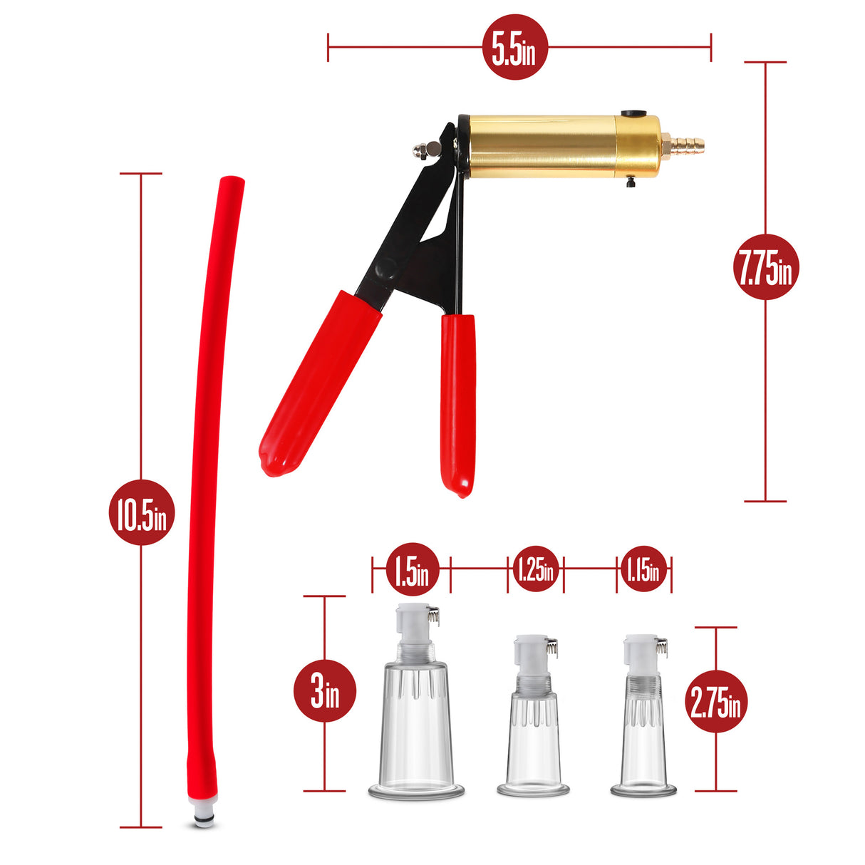 Blush SM Anal petal stimulator labia vacuum cyclinder pump kit