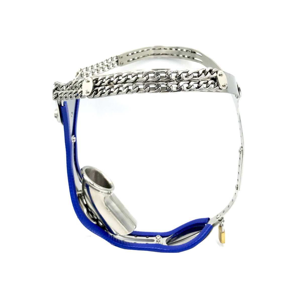 Press Lock Male Full Adjustable Stainless Steel Chastity Belt Cock Penis Cage for men