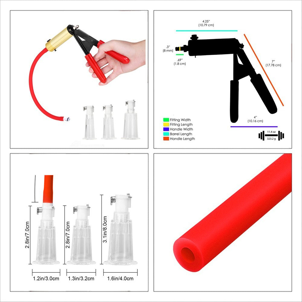 Blush SM Anal petal stimulator labia vacuum cyclinder pump kit