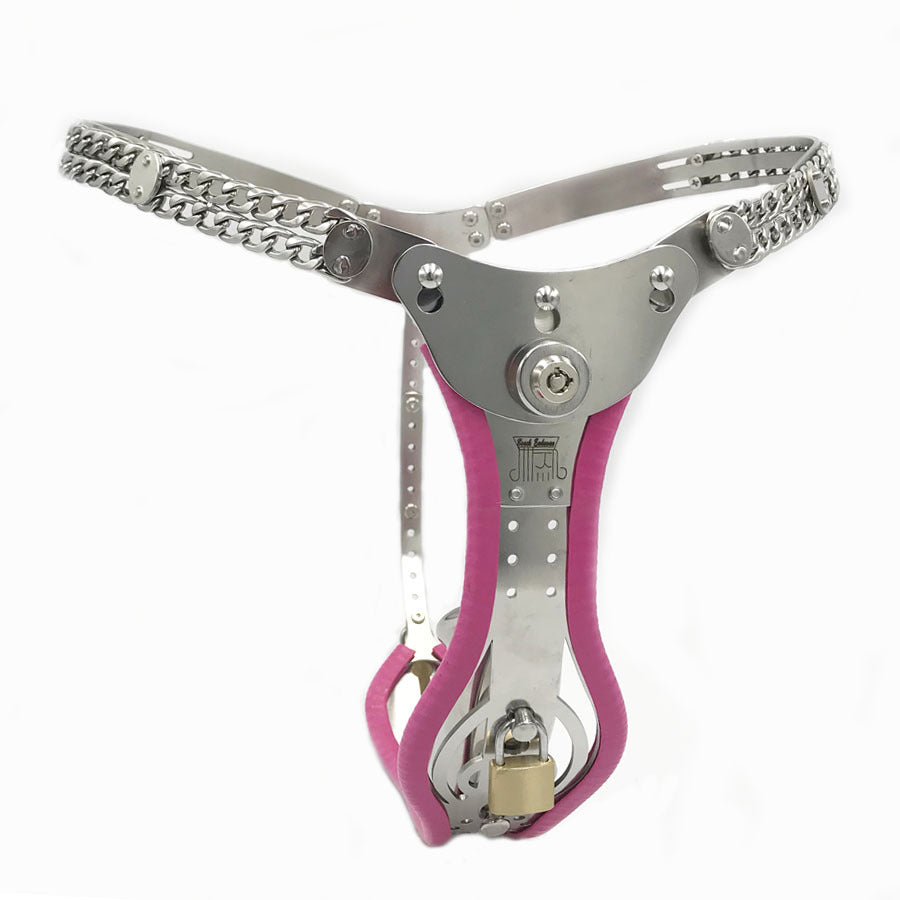 Press Lock Male Full Adjustable Stainless Steel Chastity Belt Cock Penis Cage for men