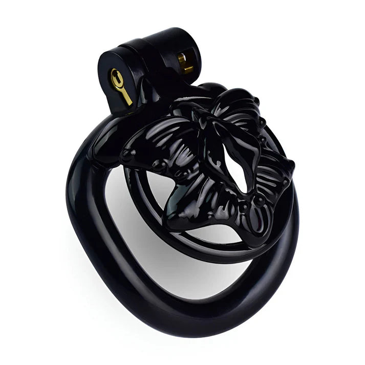 FRRK Butterfly Flat Chastity Cage with 4 Penis Rings