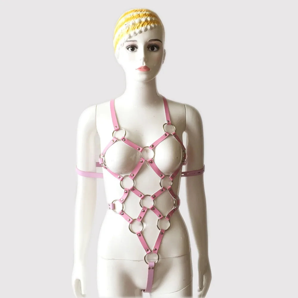 Black emperor PU Leather Bondage Restraints Clothes Fetish