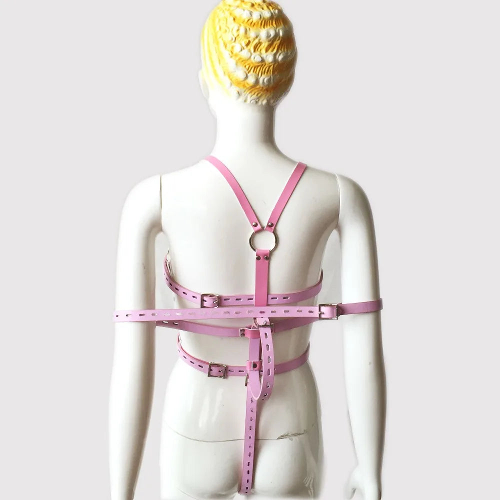 Black emperor PU Leather Bondage Restraints Clothes Fetish