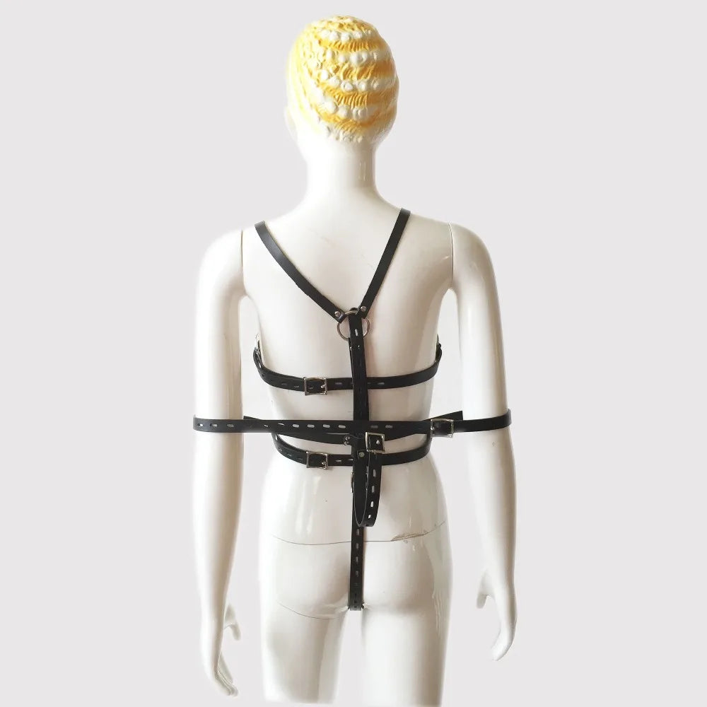 Black emperor PU Leather Bondage Restraints Clothes Fetish