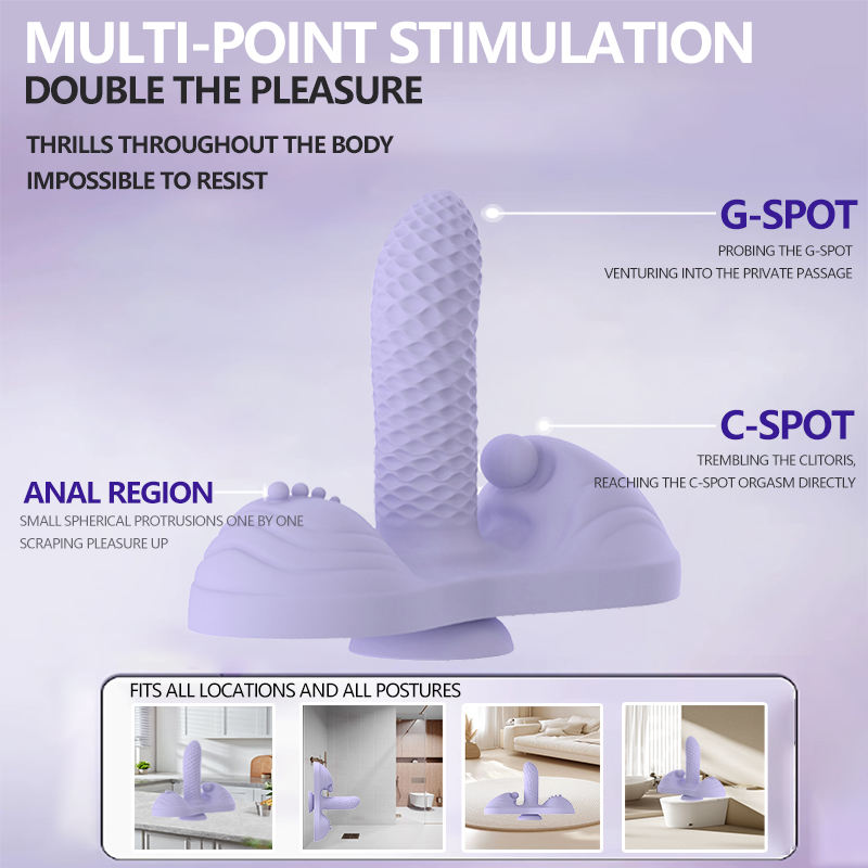 PonyBump Heated Riding Vibe with Automatic Thrusting Action Grid