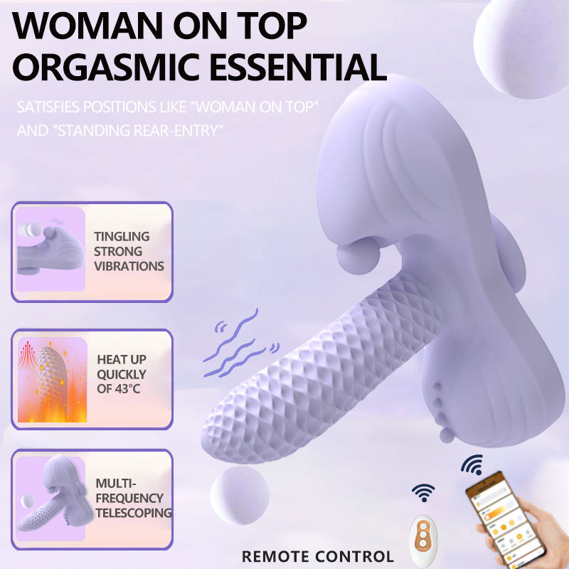 PonyBump Heated Riding Vibe with Automatic Thrusting Action Grid