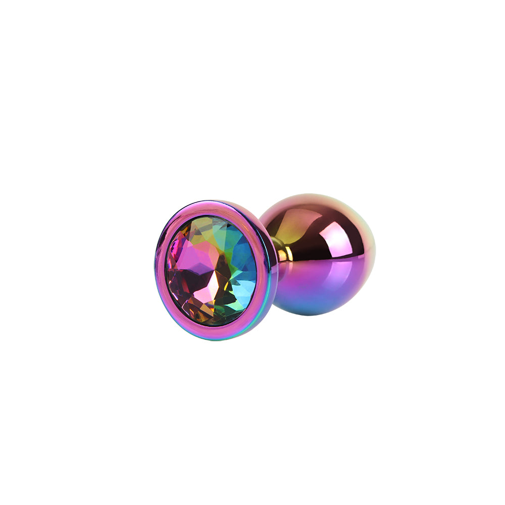 Chisa Rainbow Gem Butt Plug M 2.9In insertable