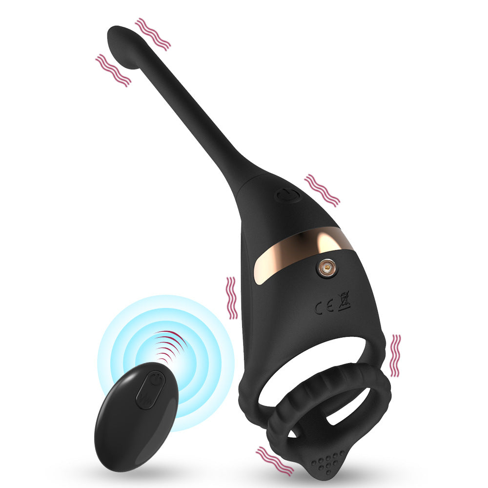 Dragon Rider APP-Controlled Male Double Cock Ring Anal Plug