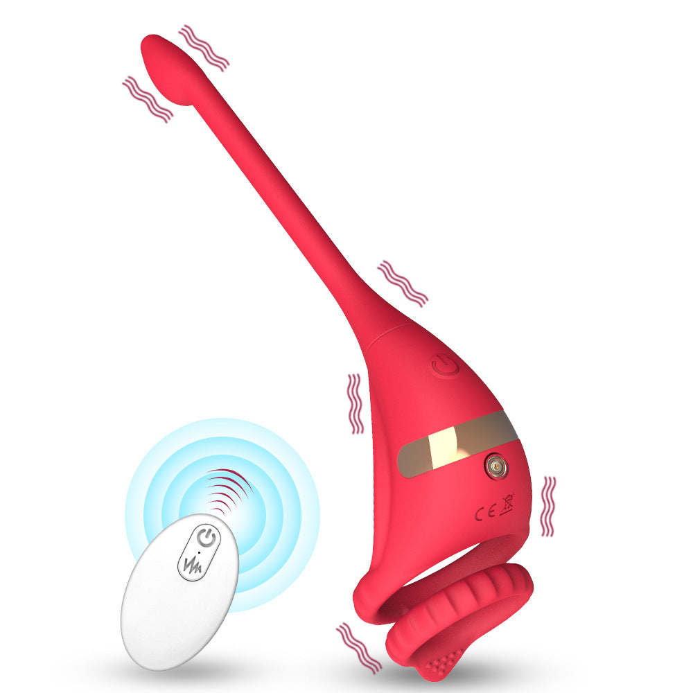 Dragon Rider APP-Controlled Male Double Cock Ring Anal Plug