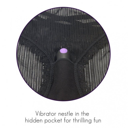 Remote controlled vibrating lace panties with an insertable bullet