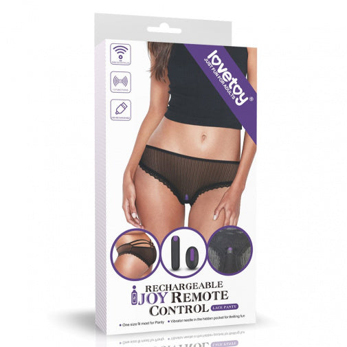 Remote controlled vibrating lace panties with an insertable bullet