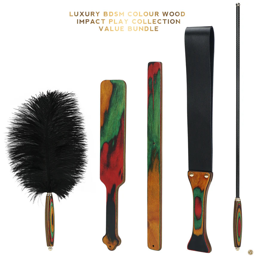 Roomfun Luxury Colour Wood Ostrich Feather Tickler