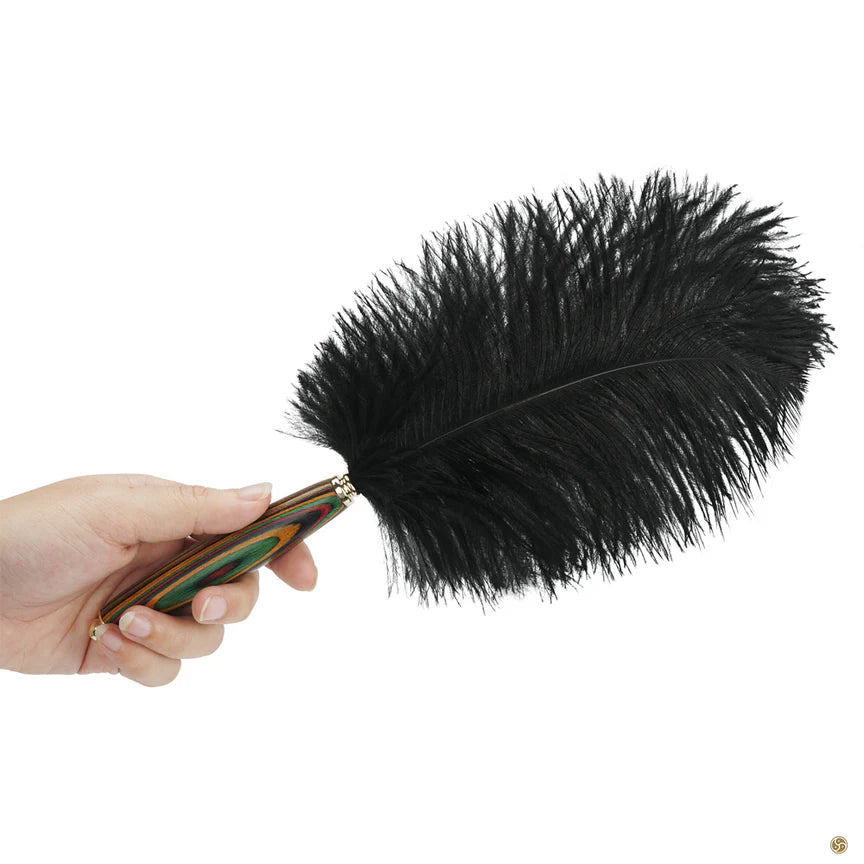 Roomfun Luxury Colour Wood Ostrich Feather Tickler
