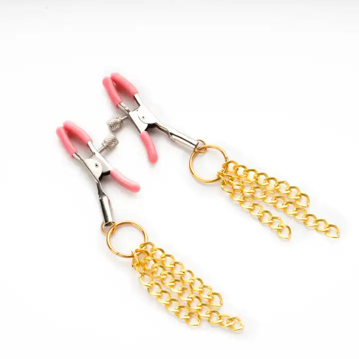 Roomfun® Metal SM slave Flirting Nipple clamp Clip Breast Restraint for female