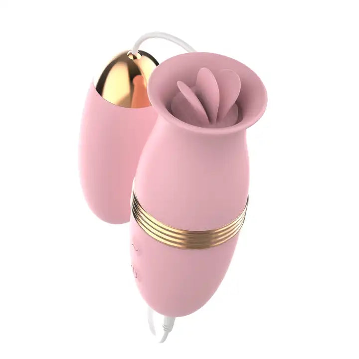 Roomfun® Oral Sex Licking Tongue Stimulator Clit Vagina G Spot Vibrator