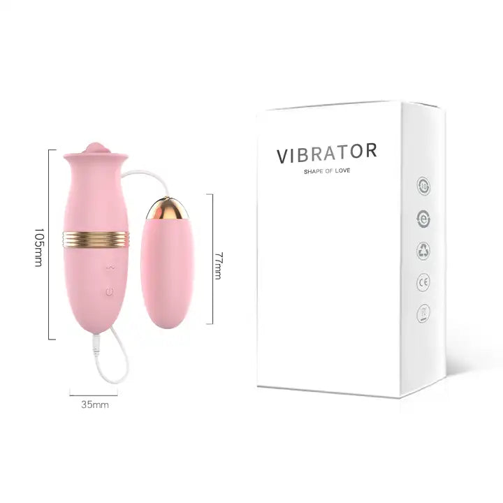 Roomfun® Oral Sex Licking Tongue Stimulator Clit Vagina G Spot Vibrator